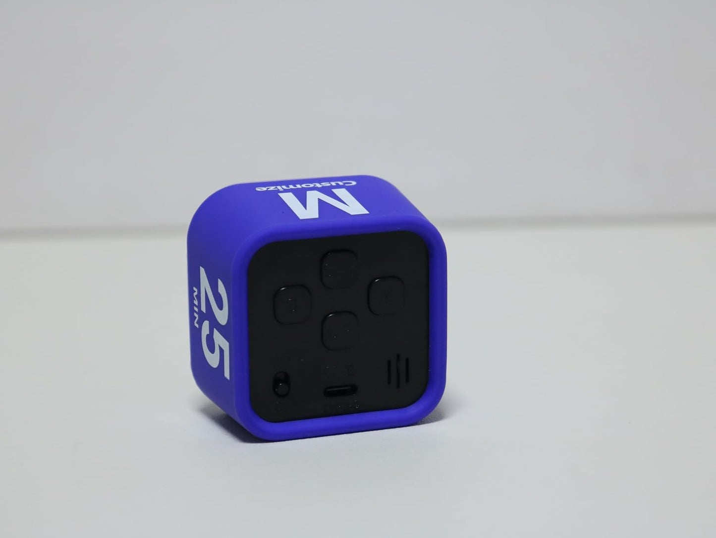 Rotating Cube Pomodoro Visual Timer 5, 25, 10 50 Minutes Preset | Custom Countdown, LED Display, Silicone Case, Loud Alarm&Silent, Rechargeable Desk Productivity Flip Timers for ADHD, Kitchen