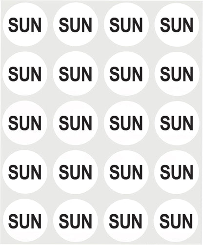 1 Inch Orange Removable Saturday Day Labels, 420/Pack | Removable Day-Of-Week Food Rotation Labels for Kitchens, Restaurants, Catering, Meal Prep and Inventory Made in USA