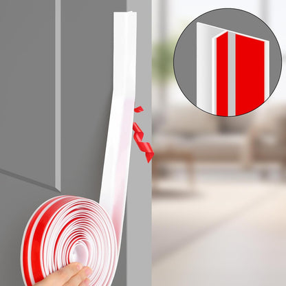 Benory T-Shaped Silicone Door Weather Stripping, Clear, 1.38" W x 20 ft | T-shaped design helps the seal stay in place on door frames while reducing drafts, energy loss, and outside noise