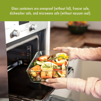 For food to stay fresh up to 5X longer, pump required (not included).