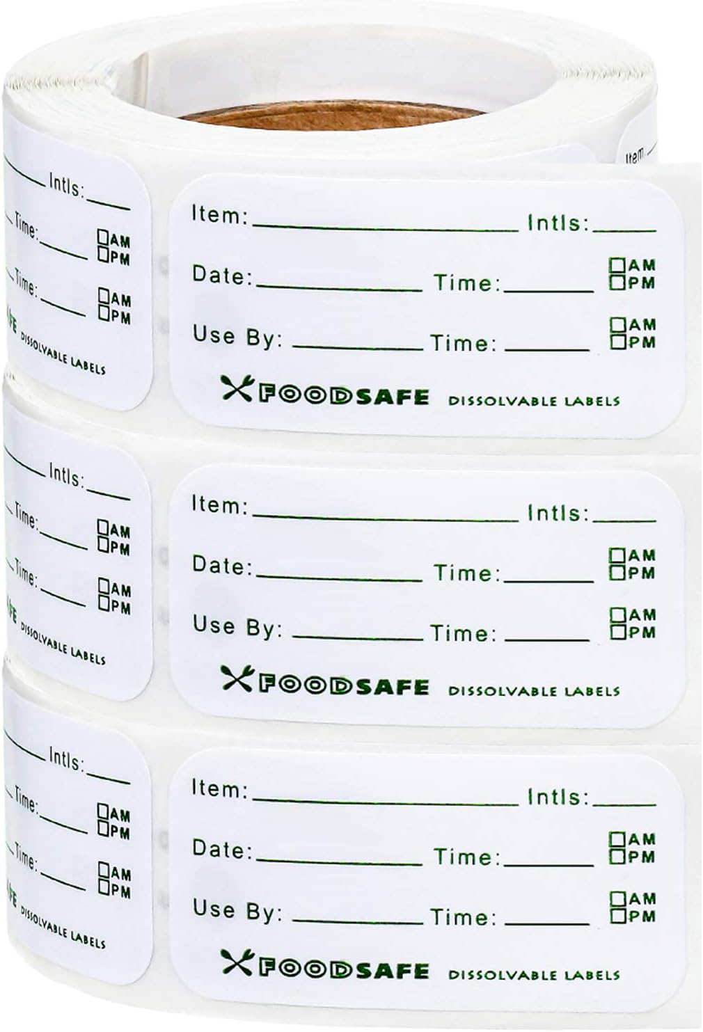 Outus 1500 Pcs Food Labels for Catering Food Date Storage Label 1" x 2" | Removable Freezer Labels for Containers Easy Remove, Food Safety Date Sticker for Kitchen Restaurant Home Supplies