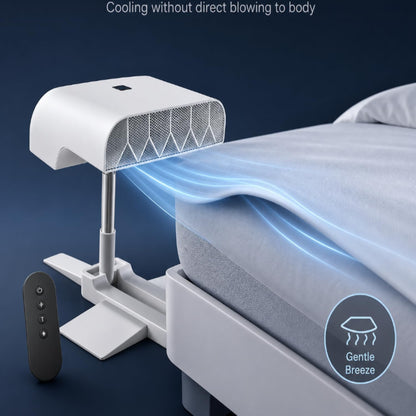 Under Sheets Cooling Fan, Bed Cooling System With 5 Speeds And Remote, Rechargeable Cooling Fan For Beds, Adjustable Height Mattress Fans For Under Blankets，