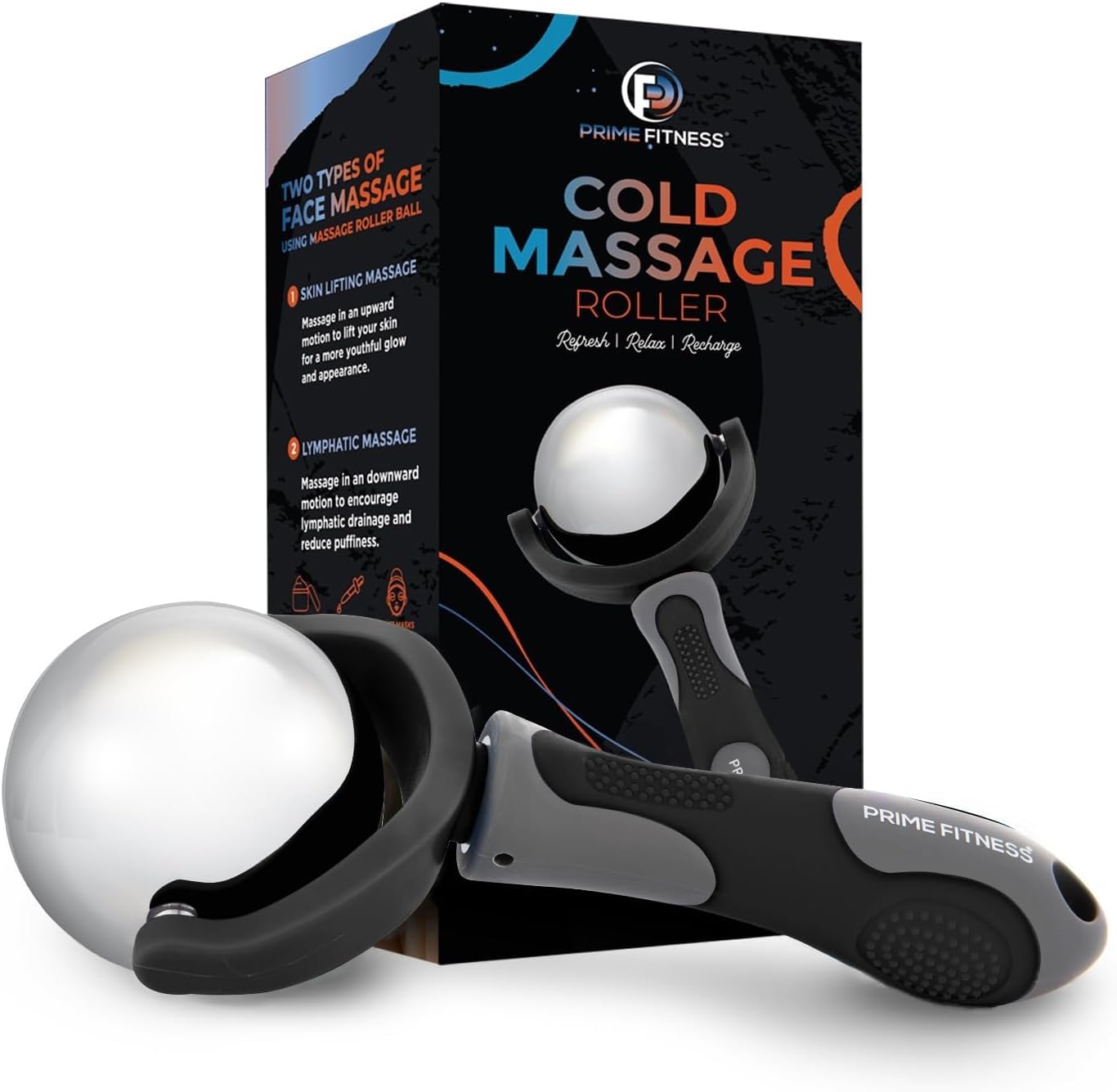 Cold Massage Roller Ball | Cold Therapy | Ice Roller Ball with Handle | cryo Stick | Relieve Muscle Pain (Green)