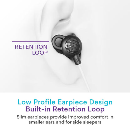 MEE audio SleepTones USB-C Wired Sleep Earbuds for Side Sleepers with Lightweight Low-Profile Silicone Earpieces, Noise Reduction Sleeping Headphones with Built-in Mic & Volume Controls (USB Type C)
