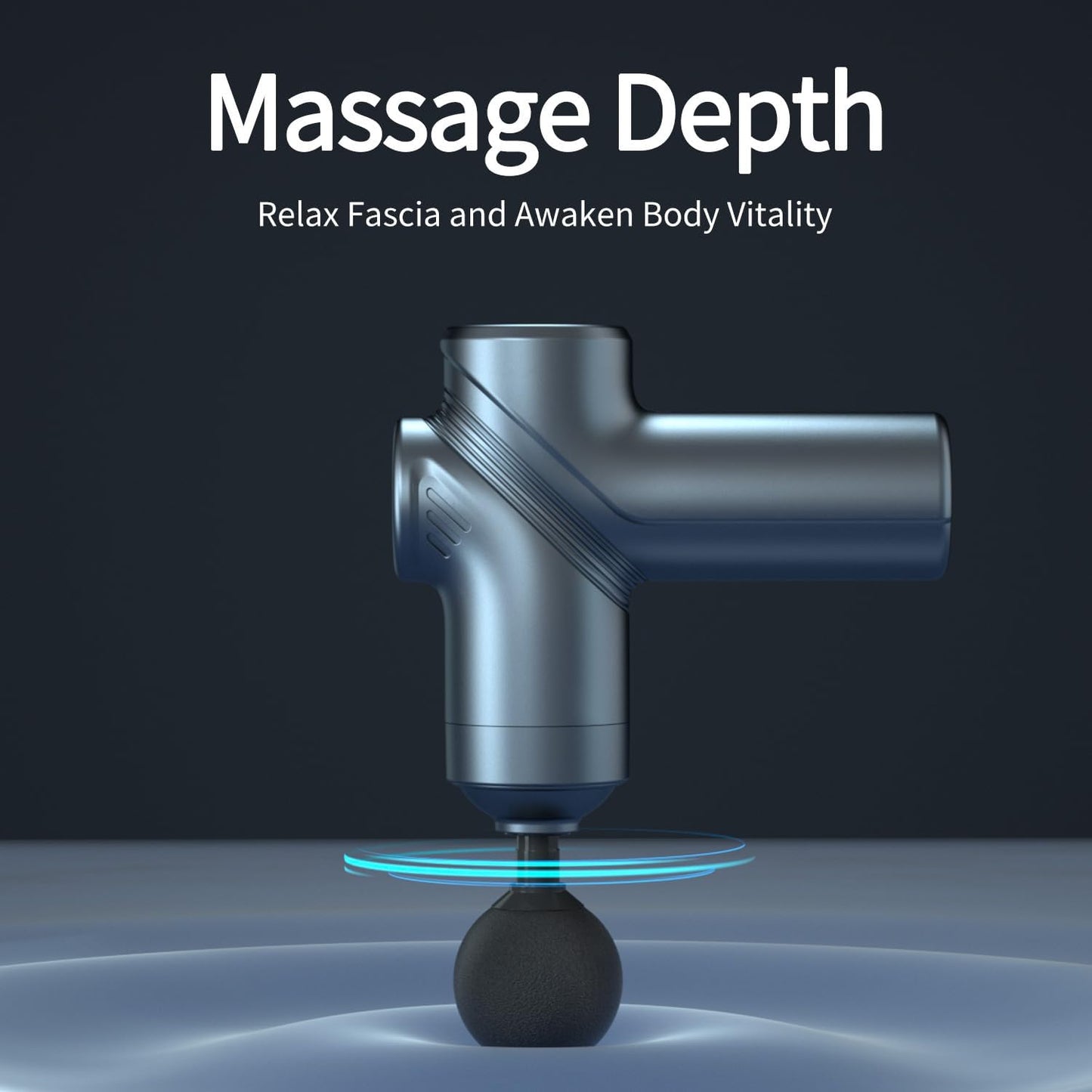 Massage Gun Deep Tissue, Silent Motor and Portable Massage Gun with 4 Interchangeable Heads for Deep Muscle Relief and Relaxation, Relax Gift
