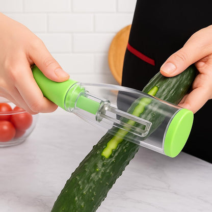 Nature+ Vegetable Peeler Fruit Peeler with Container, Stainless Steel Blade, Non-Slip Handle, Kitchen Kiwi Peeler for Apple, Potato