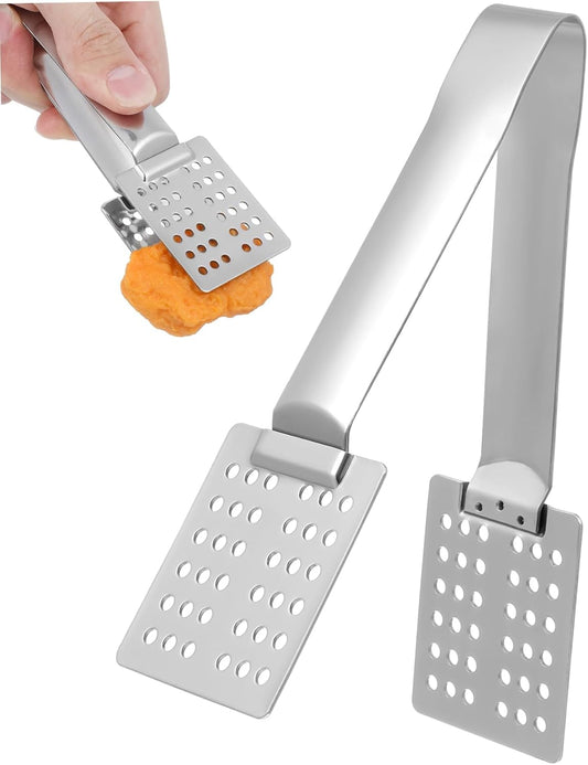 Stainless Steel Tea Bag Squeezer Tong for Kitchen Food Use Silver