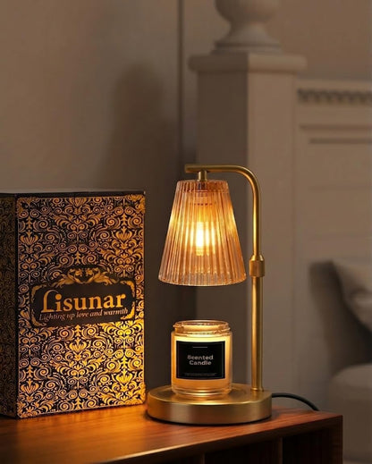 Candle Warmer Lamp with Timer Dimmable, Adjustable Height Black Candle Warmer for Jar Candles, Birthday Gifts for Women & Men, Office Decor, House Warming Gift, Wax Melt Warmer with 2 Bulbs