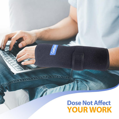 Wrist Ice Pack Wrap for Carpal Tunnel Relief with 2 Gel Ice Packs | Reusable Wrist Brace Compression Sleeve for Injuries, Tendinitis, Swelling, Surgery Recovery, Detachable Gel Inserts, Gifts