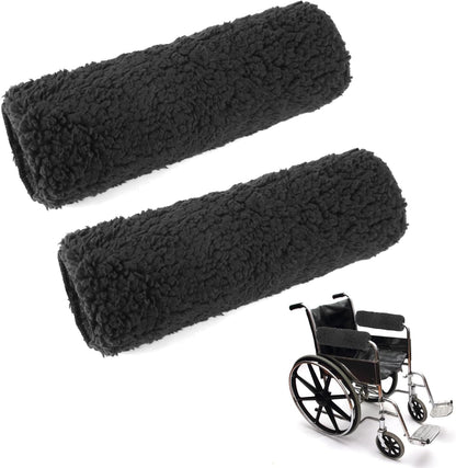 QWORK Wheelchair Armrest Cover (Pair) - Memory Foam Pads for Reduce Pressure Points Discomfort -Soft Wheelchair Cushions for Arm