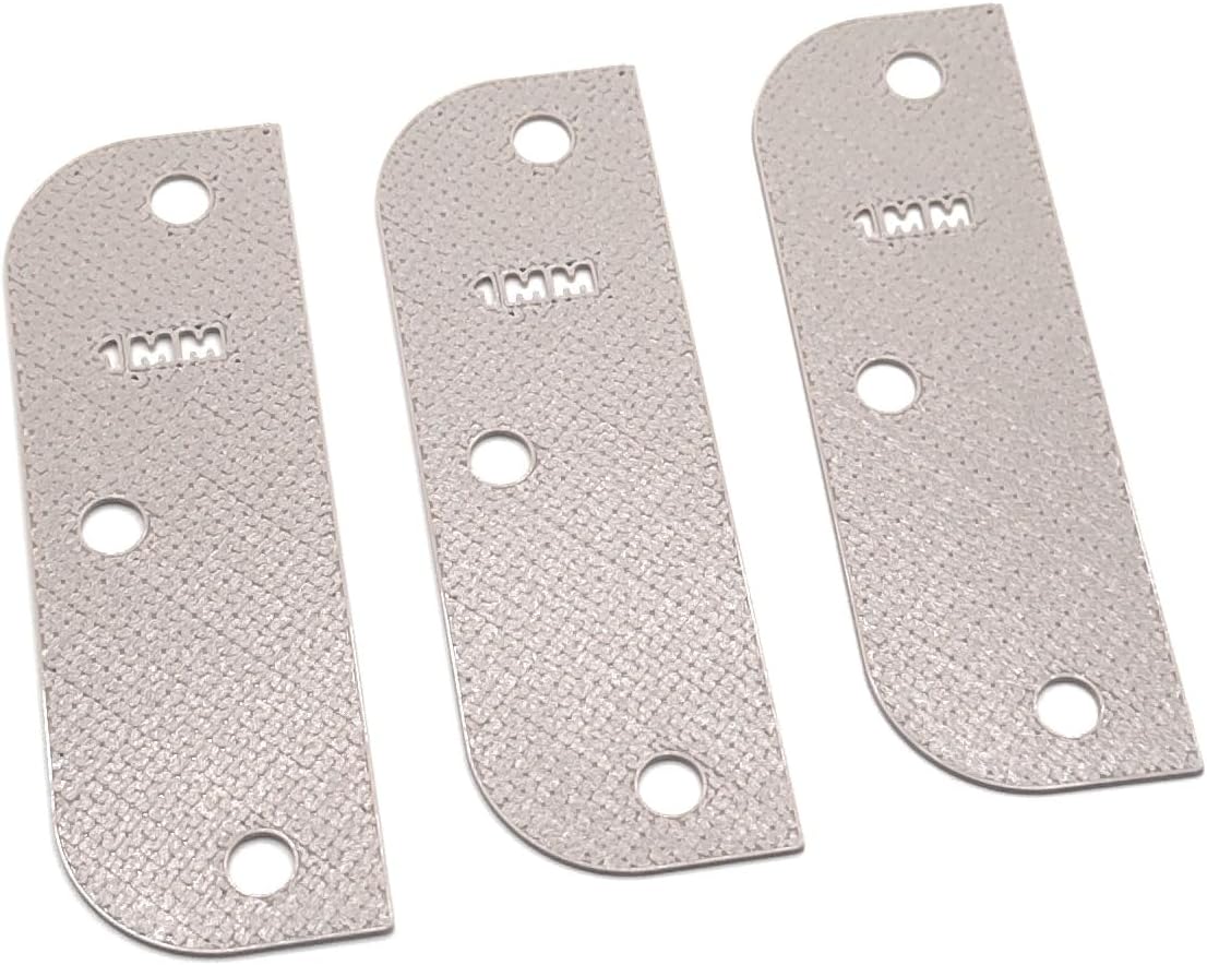 Door Hinge Shims (Set of 3) Hinge Spacer for Interior and Exterior Door Alignment - for 3.5", 4" and 4.5" Standard Hinges (3mm Thick, White, 3.5-inch)