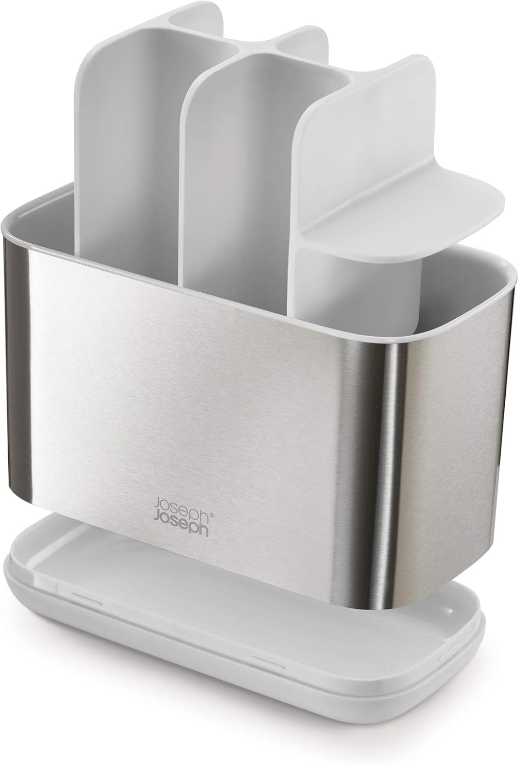 Joseph Joseph Easy-Store - Compact Toothbrush Holder Caddy Bathroom Storage , Grey/White, Regular