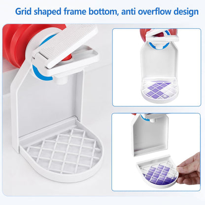 2Pcs Laundry Detergent Dispenser Cup Holder,Laundry Detergent Cup Holder and Drip Tray,Drip Collector,Detergent Dispenser,Upgraded Version of Labor-Saving Switch