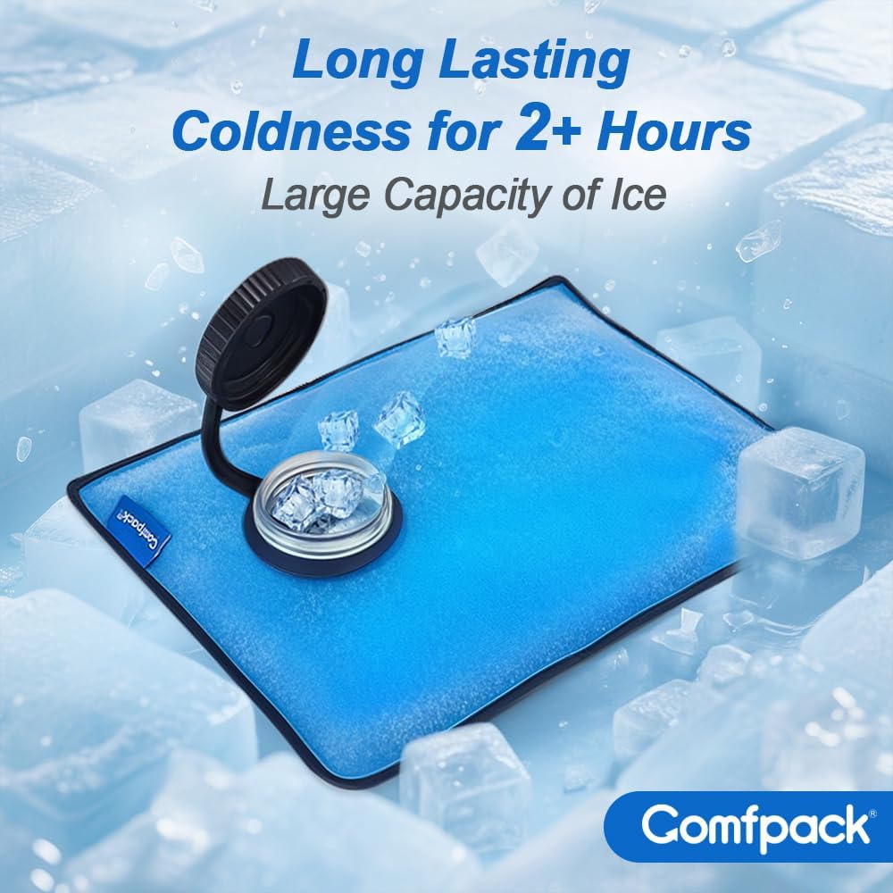 XL Ice Pack for Injuries Reusable, 21.7 x 13 Flexible Hot Cold Pack with 3 Straps for Maximum Back and Full Body, Adjustable Cold Pack Wrap for Swelling, Bruises, Muscle Pain, Inflammation