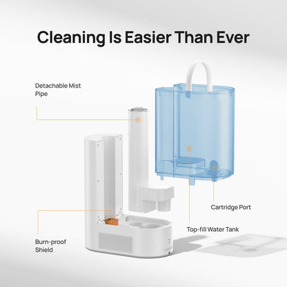 DREO 6L Smart Humidifiers for Bedroom, Warm & Cool Mist for Large Room | 60-Hour Quiet Runtime, 500ML/H Output, Smart Humidity Sensor, Indicator Light, App Control, Works with Alexa & Google, Silver