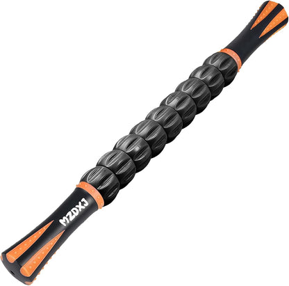 Wooden Cellulite Massage Roller for Legs and Thighs - Handheld Fascia Blaster Tool for Muscle Relief, Lymphatic Drainage & Body Sculpting - Anti Cellulite Massager for Women and Men (12 Wheel)