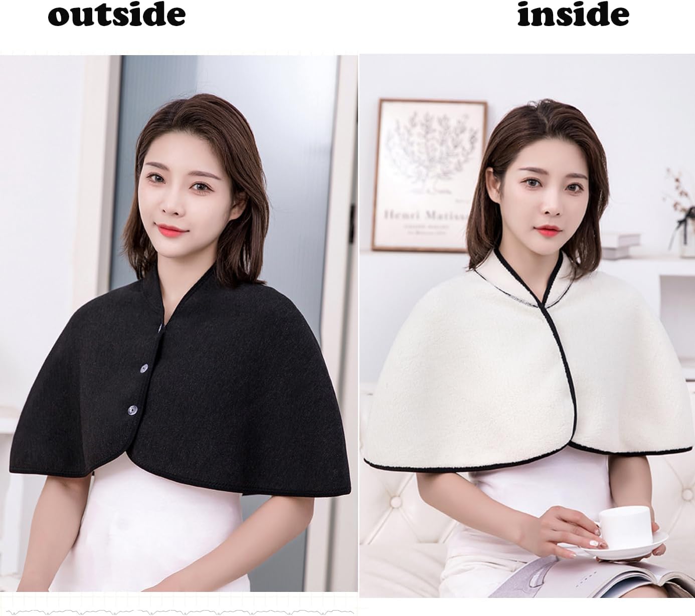 haozaikeji Women Thermal Shoulder Wraps Shoulder Support Warmer Heat Shawl Elderly Pregnant Warm Cape Pain Relief Arthritis