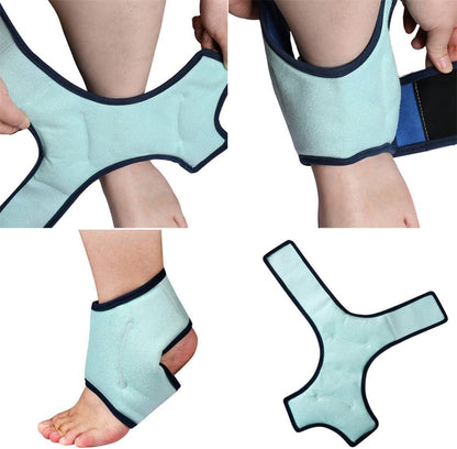 Ankle Ice Pack Wrap Reusable Gel Packs Ankle Brace Ice Pack Hot Cold Therapy Compression for Sprain Swelling Ankles Achilles Tendonitis Plantar Fasciitis Pain Relief