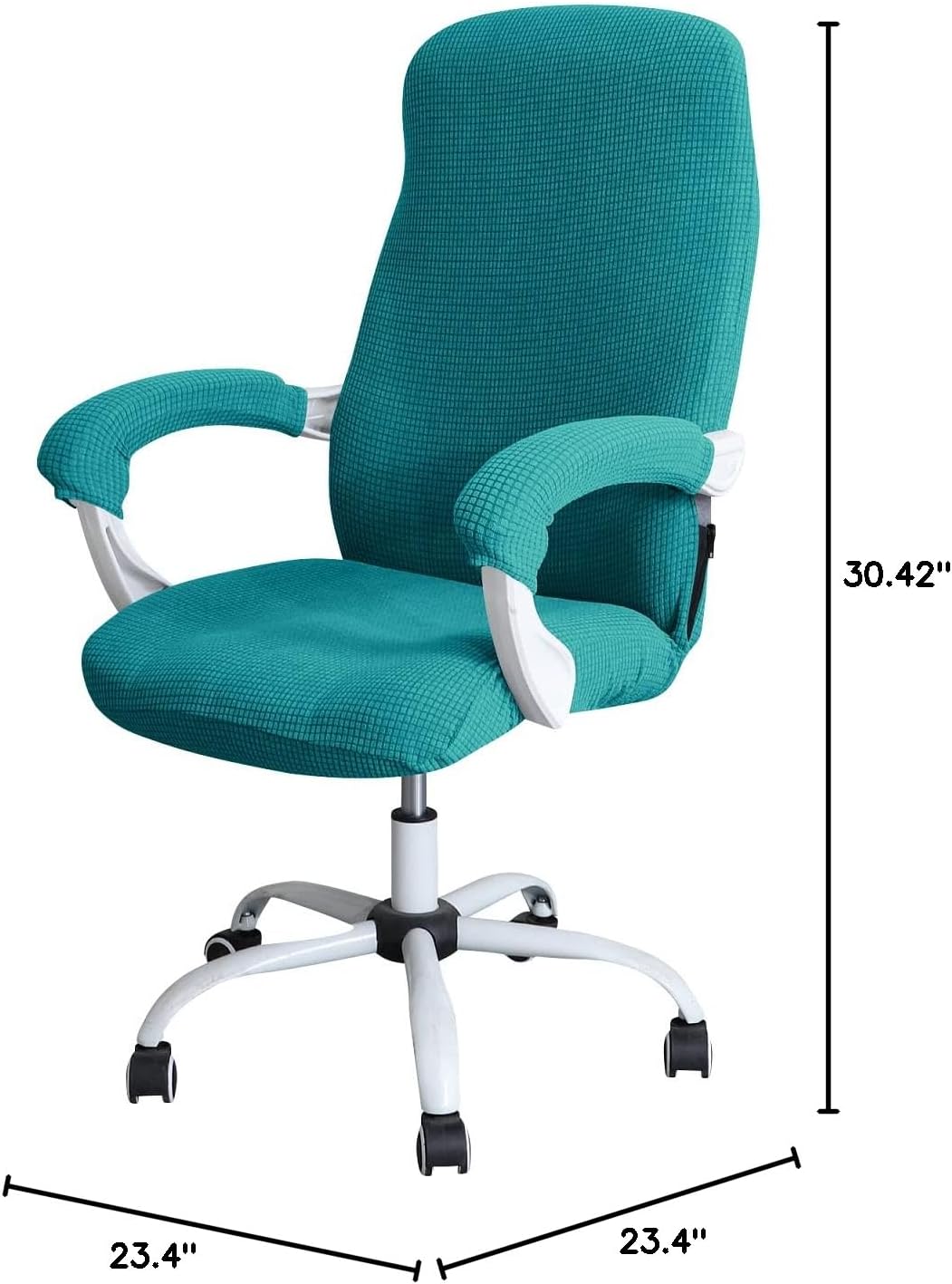 FORCHEER Office Chair Armrest Cover with Zipper 15inch Stretchable Water Resistant Computer Office Chair Arm Rest Slipcover for Desk Chairs Arm 2Pack-Army Green