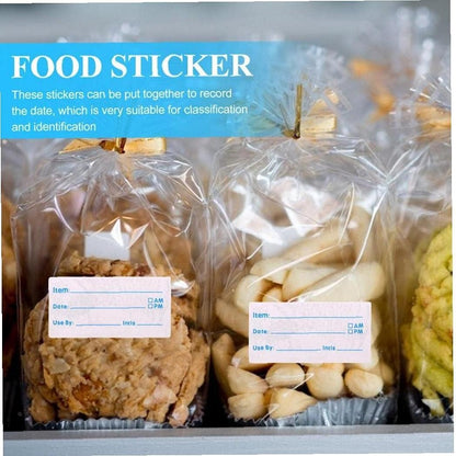 2 Rolls (1000 Pcs) Dissolvable Food Labels Food Prep Canning Labels Removable Food Stickers for Home Kitchen Restaurant