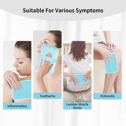 Gel Ice Pack for Injuries Reusable for Pain Swelling of Knee, Shoulder, Foot, Back, Ankle, Neck, Elbow, Wisdom Tooth - Cold or Hot Compress