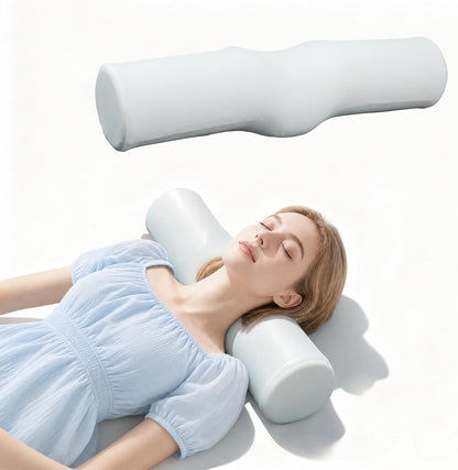 SMDR Cervical Neck Pillow for Pain Relief Sleeping, Memory Foam Neck Roll with Firm Ergonomic Support, Round Bolster for Neck and Shoulder Comfort, Washable Cover, 4.71" x 23.61"