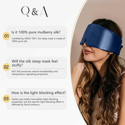 ZIMASILK 22 Momme 100% Mulberry Silk Sleep Mask - Full Silk Filled