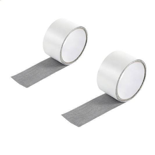 BOROLA Screen Repair Tape, 5cm x 2m Mesh Patch for Window Screens Black | Weather-resistant mesh tape, peel and stick for window, door and patio screen repair, tool-free application