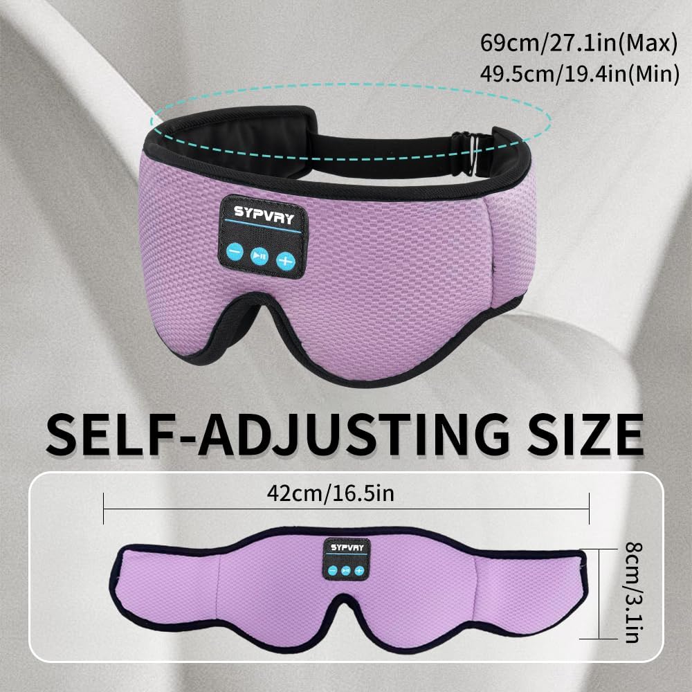 Sleep Mask Bluetooth 5.4 Headphones Soft Wireless Headband Eye Mask Blackout with Microphone (Emerald)