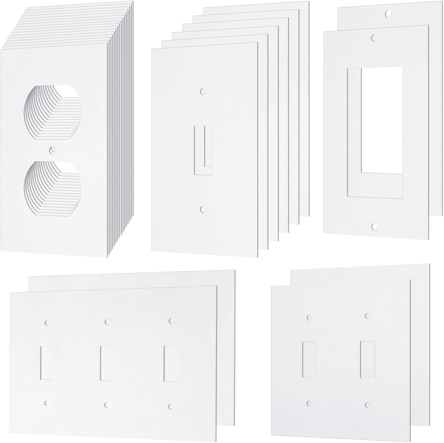 Tondiamo 46 Packs Outlet Insulation Pads Wall Plates Sealers for Electrical Save Energy Switch Plate Insulation Weatherproof Foam Switch Sealer