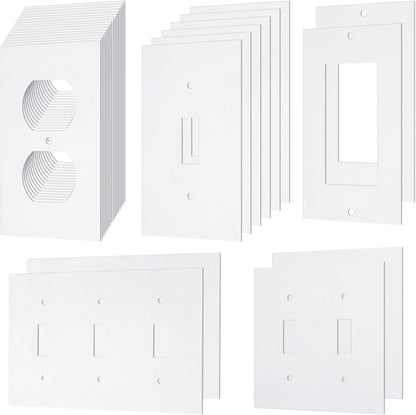 Tondiamo 46 Packs Outlet Insulation Pads Wall Plates Sealers for Electrical Save Energy Switch Plate Insulation Weatherproof Foam Switch Sealer