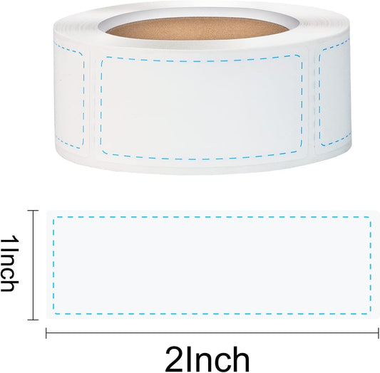300pcs Removable Freezer Labels, Yoget 1 x 3 Inch Food Labels, Refrigerator Freezer Tape Label Easy Clean Leaves No Residue, 2 Color Label Stickers Roll