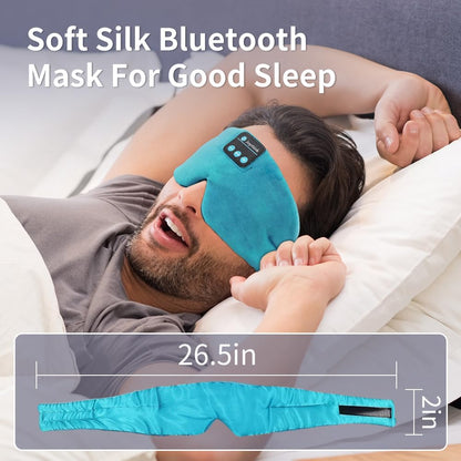 Joythink Sleep Headphones Bluetooth Sleep Mask Silk Headband Earphones Bluetooth Eye Mask for Sleeping On Side Blackout Soft Sleep Earphones Music Kids Children Eye Cover Purple