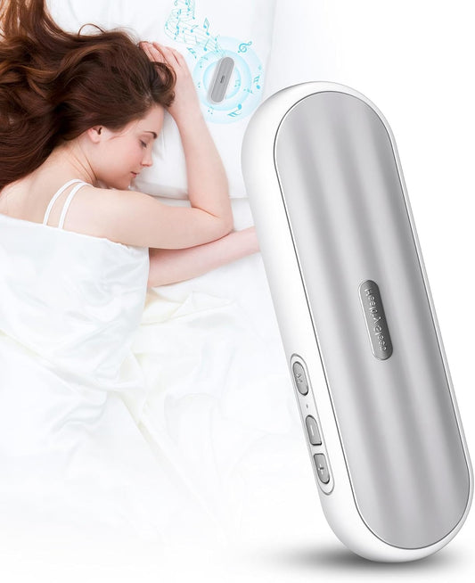 Under Pillow Bluetooth Speaker for Sleep: Private Bone Conduction Portable Speaker with White Noise - Long Battery Life for Soothing Sleep Sound (White)