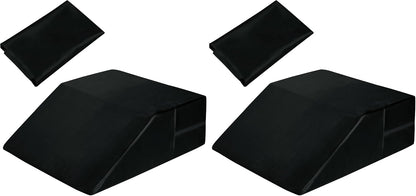 HOMBYS Satin Wedge Pillow Cover Leg Elevation Pillowcase -Silky & Smooth Bed Wedge Replacement Case with Zipper, Removable & Machine Washable(Cover Only), Black