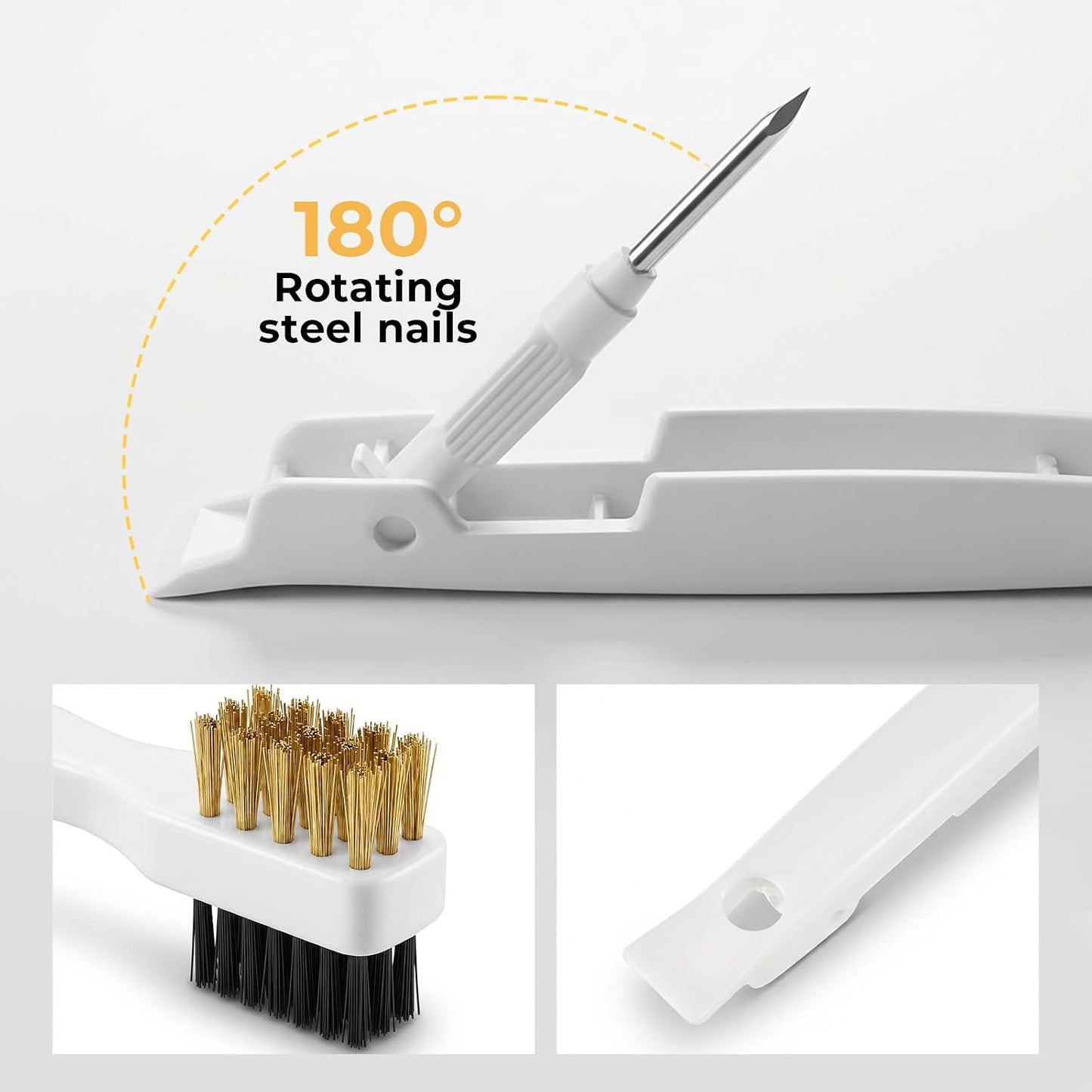 Gas Stove Top Cleaner Set - Kitchen Cleaning Scrub Brush with Cooktop Scraper + Scraper Tool, Household Cleaning Tools & Scrubber for Range Hood Grease Grime