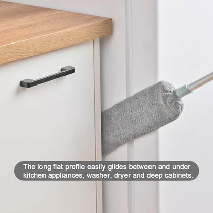 Dust Brush Under Appliance Microfiber Duster 40 - 55 in with 2 Cloth