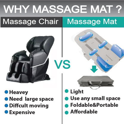 Full Body Stretching Massage Mat with Airbags. 3D Lumbar Traction - Neck, Back, Waist, Hip Relaxation & Pain Relief. Back Massager Pad, Foldable & Portable.