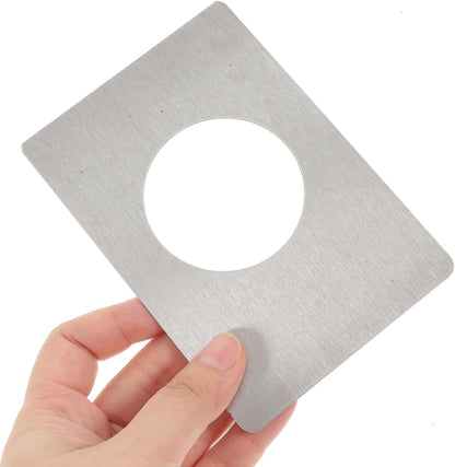 Mikikit Door Plate Repair Door Knob Filler Plate Stainless Steel Easy Peel Stick Installation