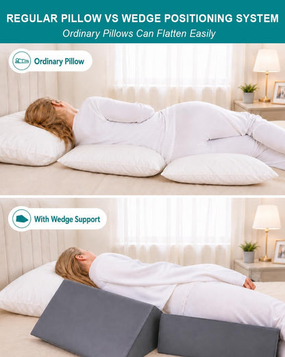 3PCS Positioning Wedge Pillow Set, Bed Wedges & Body Positioner