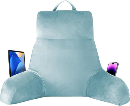 IPYNBAP Back Pillow for Bed Sitting up, Reading Pillow, 18 Inch, Grey