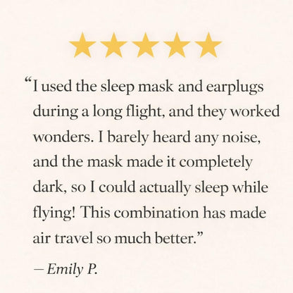 3D Contoured Sleep Mask with 28dB Noise Reduction Earplugs Sleep Kit