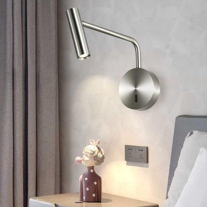 ZEROUNO Wall Mounted Reading Light for Bedroom LED Hardwired Sconce with Switch on/Off Modern 3000K Swing Arm Bedside Wall Mount Lamp (Black)