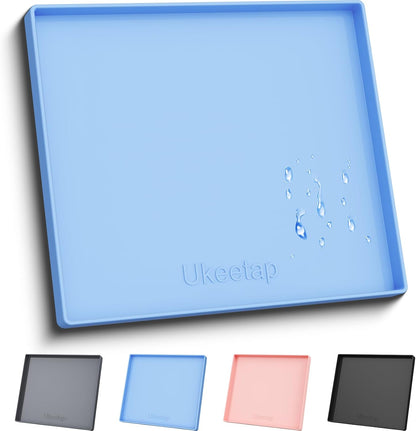 34" x 22" Extra Thick Silicone Mat Waterproof with Raised Edge, | Under Sink Mat for Kitchen & Bathroom, Kitchen Cabinet Liner, Multi-Purpose for Storage & Protection