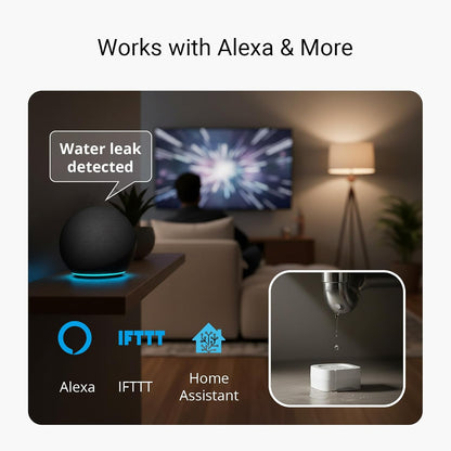 YoLink Water Leak Starter Kit: Hub + 6 Leak Sensor 4 (105 dB Siren), LoRa Long-Range, App/SMS/Email Alerts, D2D Offline, 2 AAA Up to 5-Year Battery, Compatible with Alexa/IFTTT/Home Assistant