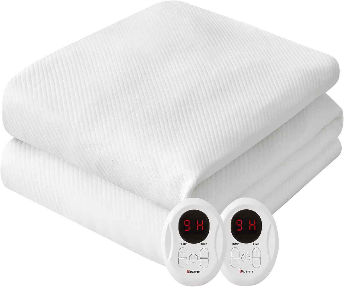 Bwarm Waterproof Heated Mattress Pad Foot Queen, 9 Heat Settings