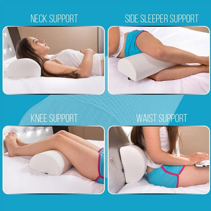 Premium Memory Foam Half Moon Pillow - Leg Pillows for Sleeping - Knee Pillow for Side Sleepers,Sleeping Pain, Hip Pain Relief for Side Sleepers