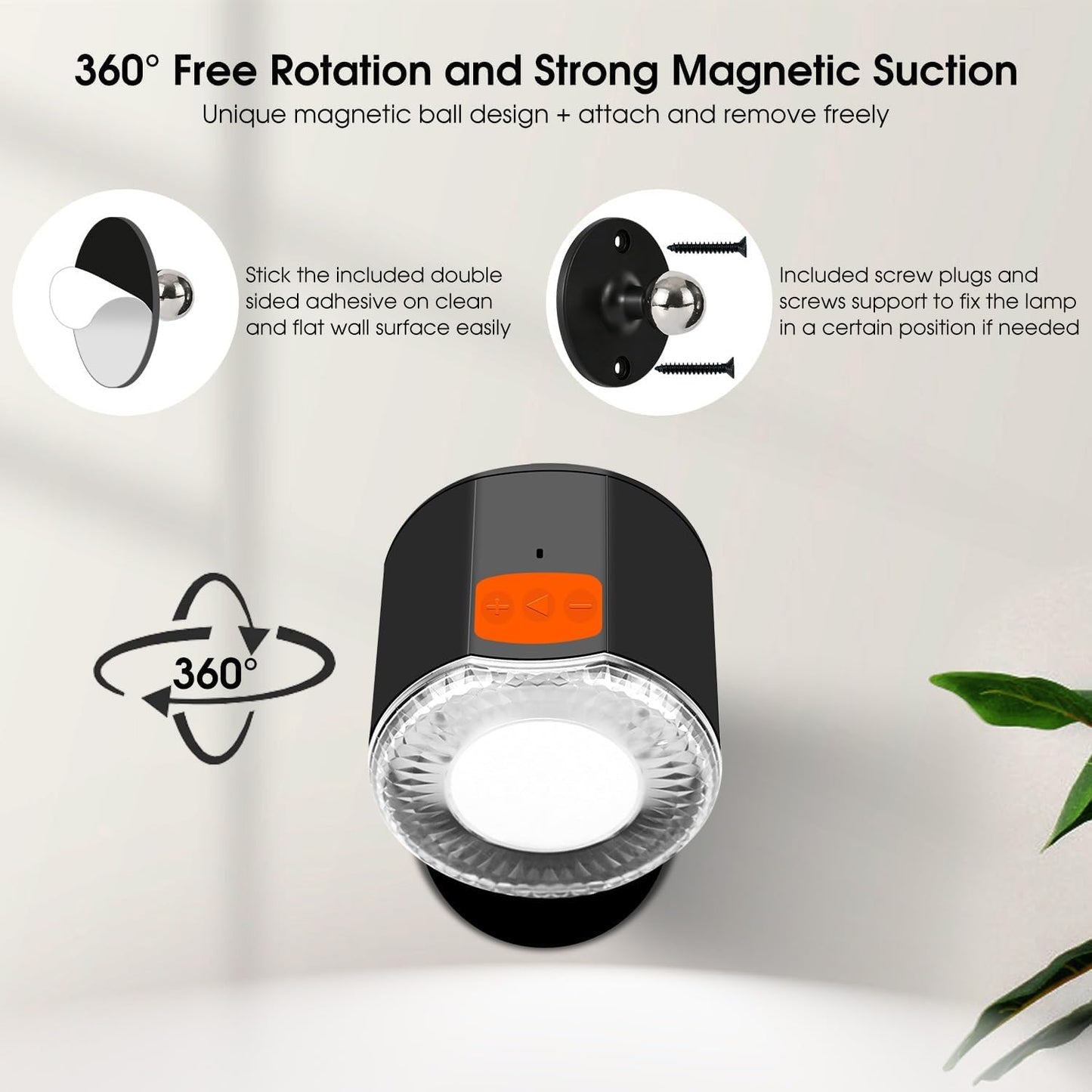 Wall Sconce, Rechargeable RGB Light with Bluetooth Speaker, Dimmable | Battery Operated LED Wall Sconce with Bluetooth Speaker, RGB & White Light, Dimmable Bedside Lamp for Bedroom Mood Light