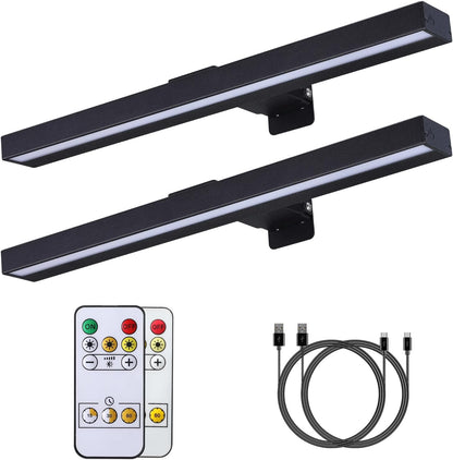 MIOBLUE Rechargeable Picture Lights with Remote,Full Metal Painting Light Display LED Battery Lamp with 3 Lighting Modes, Dimmable Dartboard Light with Timer for Frame Portrait Art