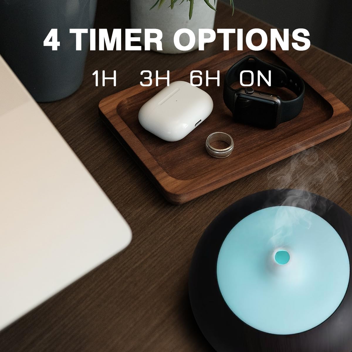 550ml Large Capacity Essential Oil Diffuser with 6 Essential Oil Set | Aromatherapy Ultrasonic Air Humidifier with Timer,7 Color LED Night Light,Waterless Auto-Off Functions for Home Spa
